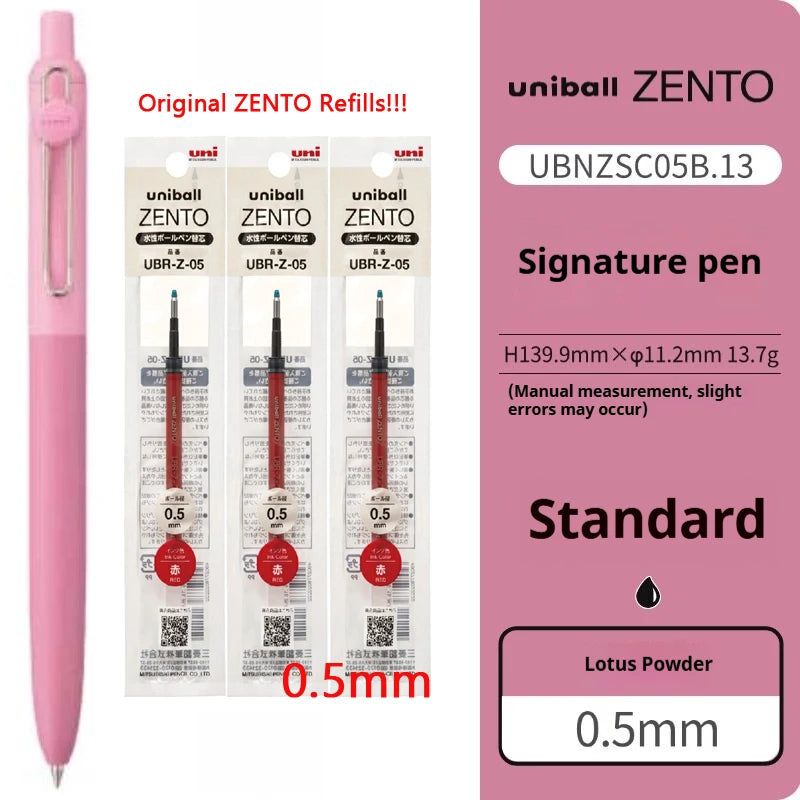 Uni-ball ZENTO Click Gel Pen,0.38/0.5/0.7mm Various Colors Water-based pen With Ergonomic Grip Smooth Writing for School&Office