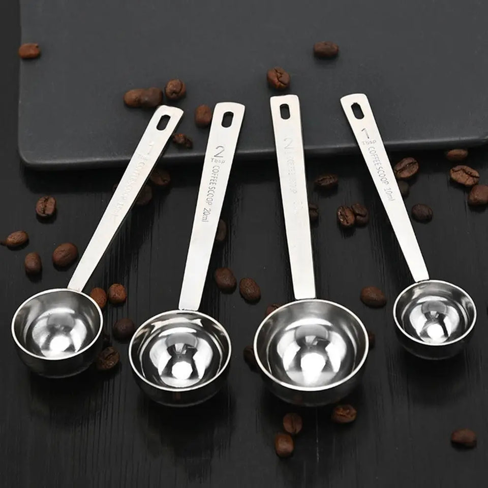 High-quality Stainless Steel Measuring Spoon Blending Thicken Coffee Scoop 5/10/15/20/30ML Powder Spoon Coffee
