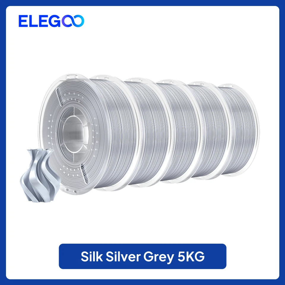 ELEGOO 5/10KG Silk Filament PLA 1.75mm 3D Printer Filament for FDM 3D Printers Elegoo PLA for Elegoo Centauri Carbon
