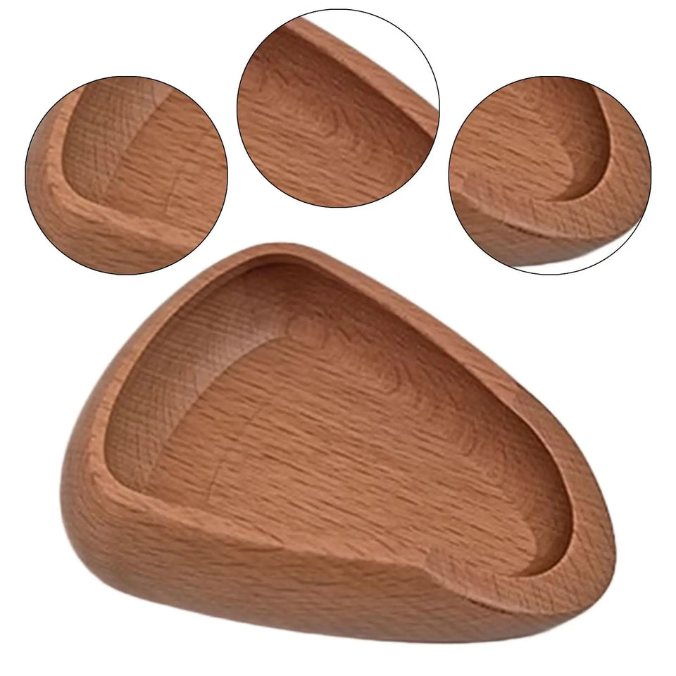 Coffee Bean Weighing Bowl Coffee Dosing Tray Wooden Sturdy Tea Leaf Display Tray for Office Hotel Restaurant Loose Tea Flour