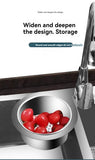 Stainless Steel Swan Sink Strainer Basket Kitchen Sink Garbage Filter Swan Dry And Wet Separation Hook Drain Rack
