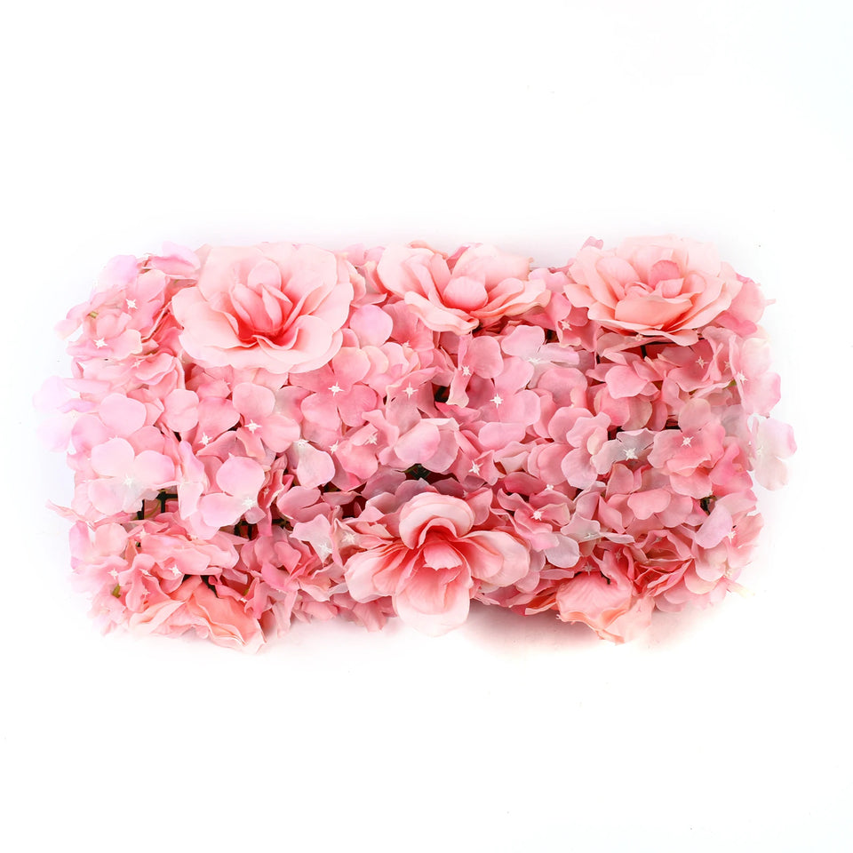 12PCS 60*40cm Blush Roses and Hydrangea Flowers Mat Wall Backdrop Panels Wedding Decorations