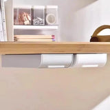  Invisible Under The Desk Storage Box Pull Out Storage Table Shelf Hanging Under Desk Drawer Large Capacity Undertable Drawer