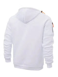 Multiple pockets and Zippers Men's Fashion Hoodie Sweatshirt Autumn Winter Cardigan Casual Clothing