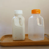1PC Transparent Kids Water Bottle Plastic Juice Bottle PET Milk Beverage Bottle With Lid Camping Hiking Drinkware