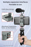 Aluminum Alloy Mobile Phone Holder Clip for Smartphone with Spirit Level Cold Shoe Mount 1/4 3/8 Hole Tripod Head Clamp Bracket