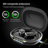 Open Ear Headphones Bluetooth 5.4 Wireless Earphones TWS 60 Hours Playtime Dual Mic Clear Call Sports Air Conduction Headphones