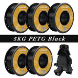 KINGROON 5KG PLA TPU PETG Filament Mix color 1.75mm 3D Printer Plastic No Bubble Spool 3D Printing Materials Wholesales