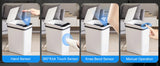 2 Pack 12L & 18L Bathroom Automatic Trash Can Touchless Motion Sensor Garbage Can with Lid for Bedroom living Room Kitchen White