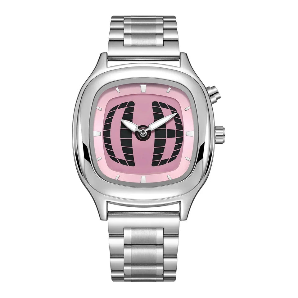 Business AAA Quartz Watch Color Square Y2K Pointer Number Dual Display Steel Personalize Hot Watches Men Dynamic Design Clcok