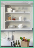 Adjustable Closet Organizer Shelf Set for Clothes ,Expandable Cabinet Divider for Dorm, Shoe Rack, Wardrobe Kitchen Storage Rack