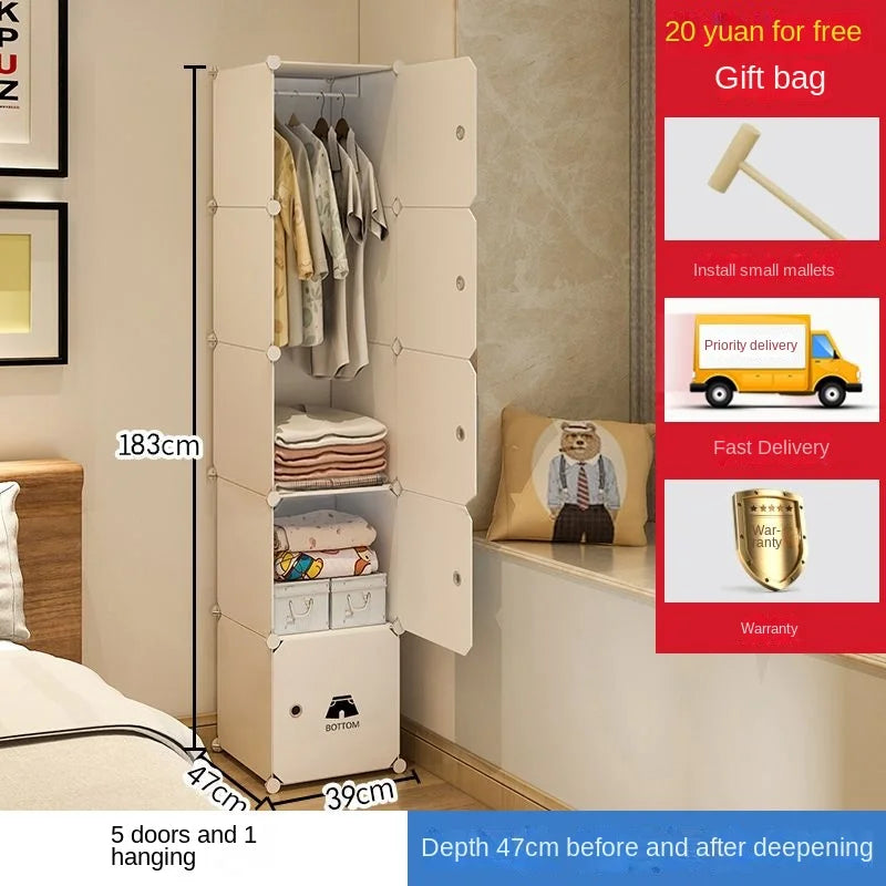 Clothes Folding Cabinets Locker Dustproof Foldable Simplicity Children Wardrobe Bedroom Furniture Organizador De Zapatos