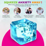Soft Sensory Toy Fidget Stress Ball Nice Ice Cube Squishy, Stress Relief Toy for Anxiety Kids Adults Decompression Anti-stress