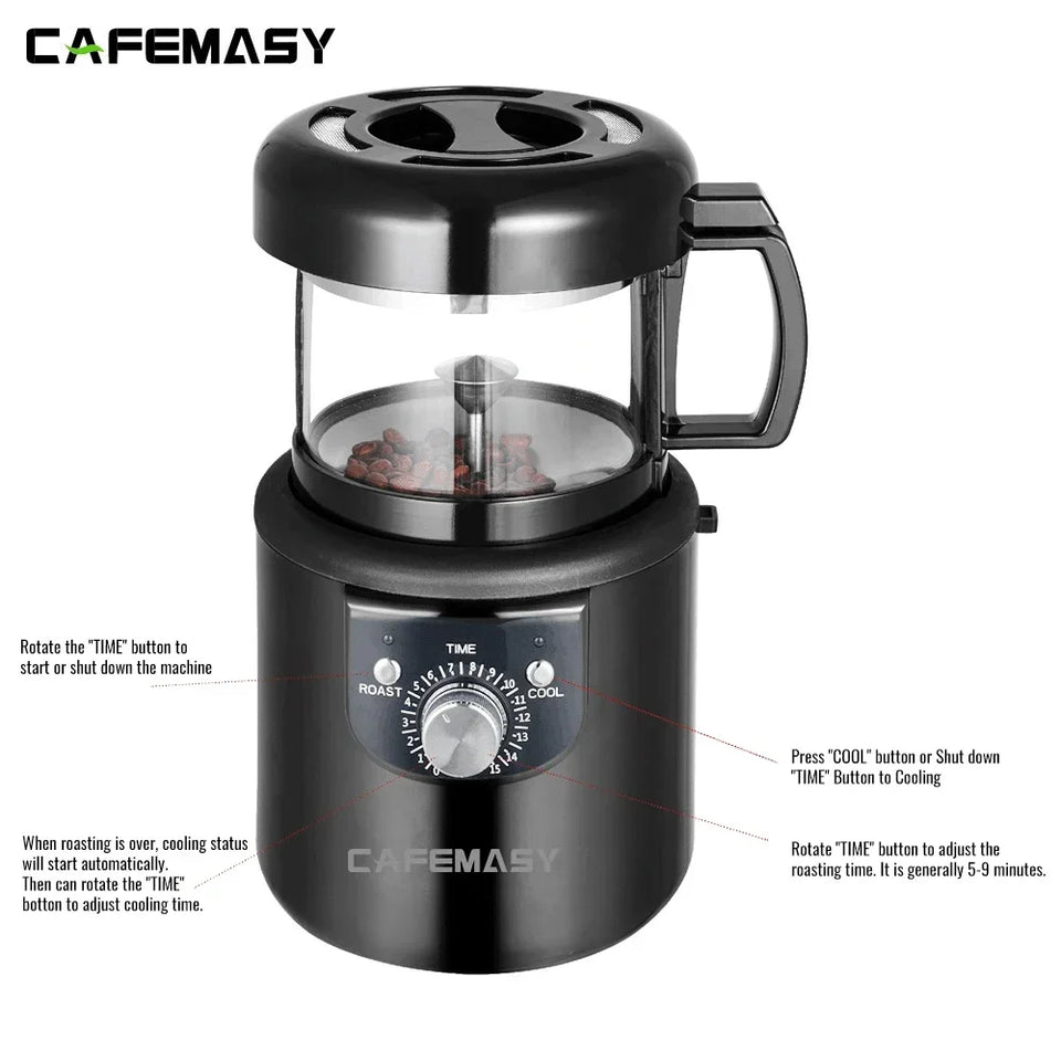 Home Coffee Roaster 2 in1 Roasting & Cooling Electric No Smoke Coffee Bean Baking Roasting Machine Full Automatic Coffee Roaster