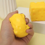 Square Cheese Squishy Toys Slow Rebound Push Stress Relief Sensory Toys Cheese Stress Balls Fidget Toys for Children Adult