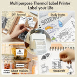 Mini Label Printer Thermal Maker Portable Wireless Bluetooth Stickers Labeller Handheld For Home Office School Machine
