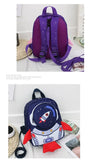 Childrens Anti Slip Backpack 1-3Years Old Space Rocket Towing Rope Kindergarten Backpack Childrens Early Education Bag New Model