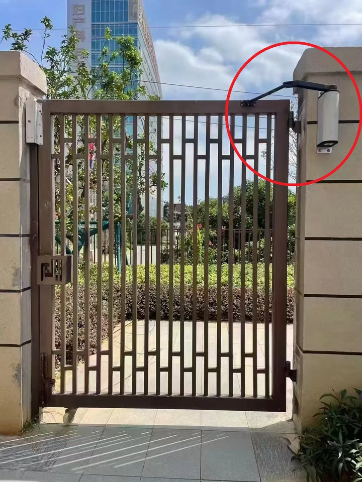 Intelligent waterproof side mounted electric door opener, community curved arm automatic swing door electric door closer, villa