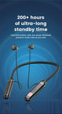 VIKEFON Wireless Earphones 5.3 Neckband Headphones Gaming LED Display Stereo Sports Headset Halter Waterproof Magnetic Earbuds