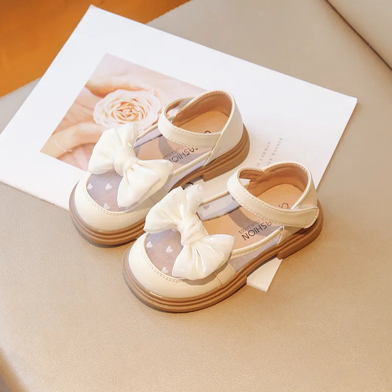 Girl Walking Shoes for Baby Girls Soft Bottom Casual Shoes Spring Autumn Bow Round Toe Princess Dress Soft Sole Non-slip Shoes