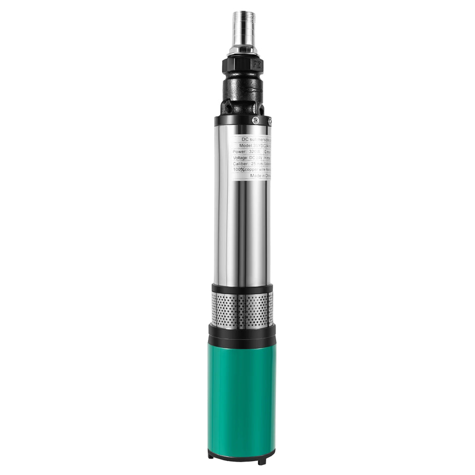 24V 320W Deep Well Pump High Lift Deep Well Pump DC Screw Submersible Pump Agricultural Irrigation Garden Home