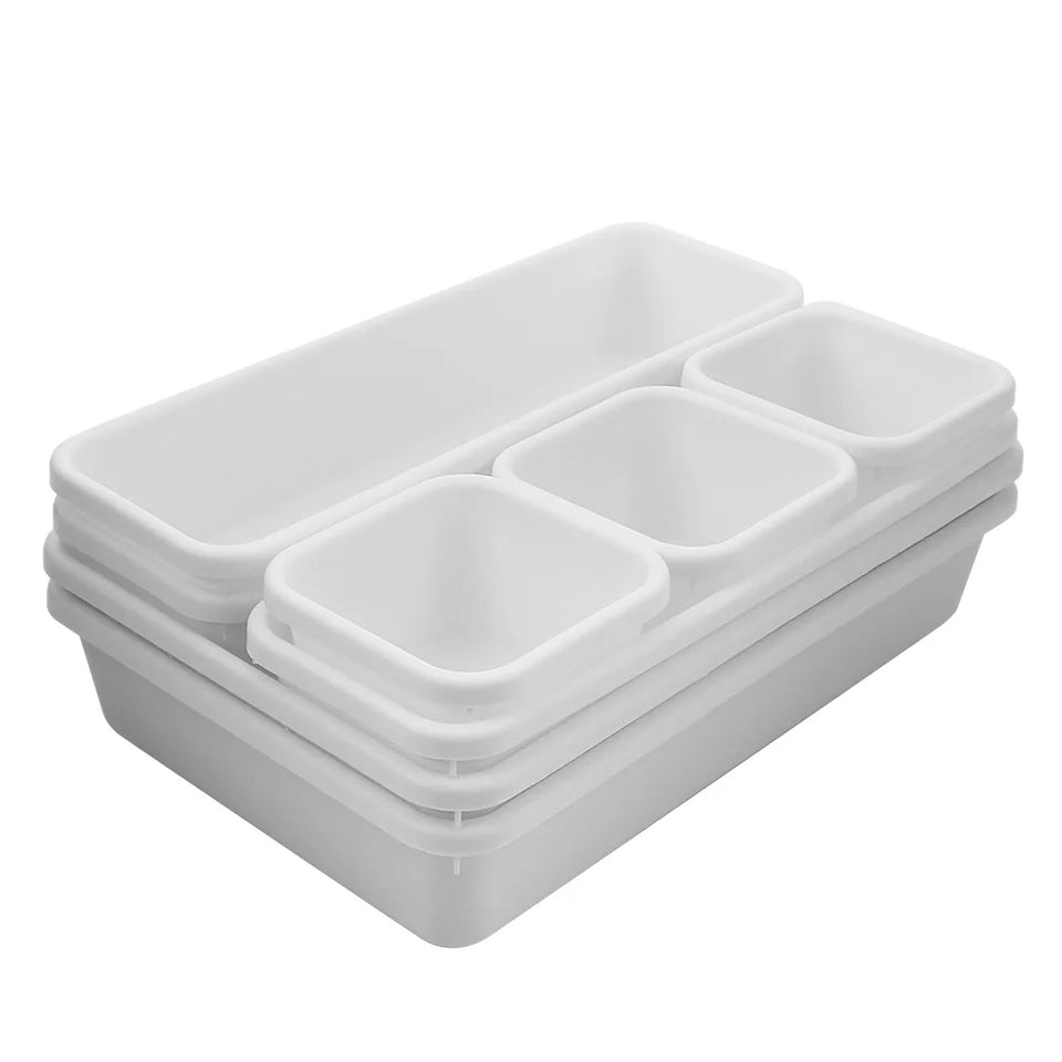 Make Up Organizer Box Storage Drawer Storage Box Closet  Cover Kitchen Bathroom Storage Trays 8pc/set Sundries Jewellery Holder