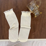 3Pairs/Lot Baby Girls Knee High Socks Long Kids Soft Lace Stuff Princess Sock Ruffle 2-12Years  Cute Girl Socks