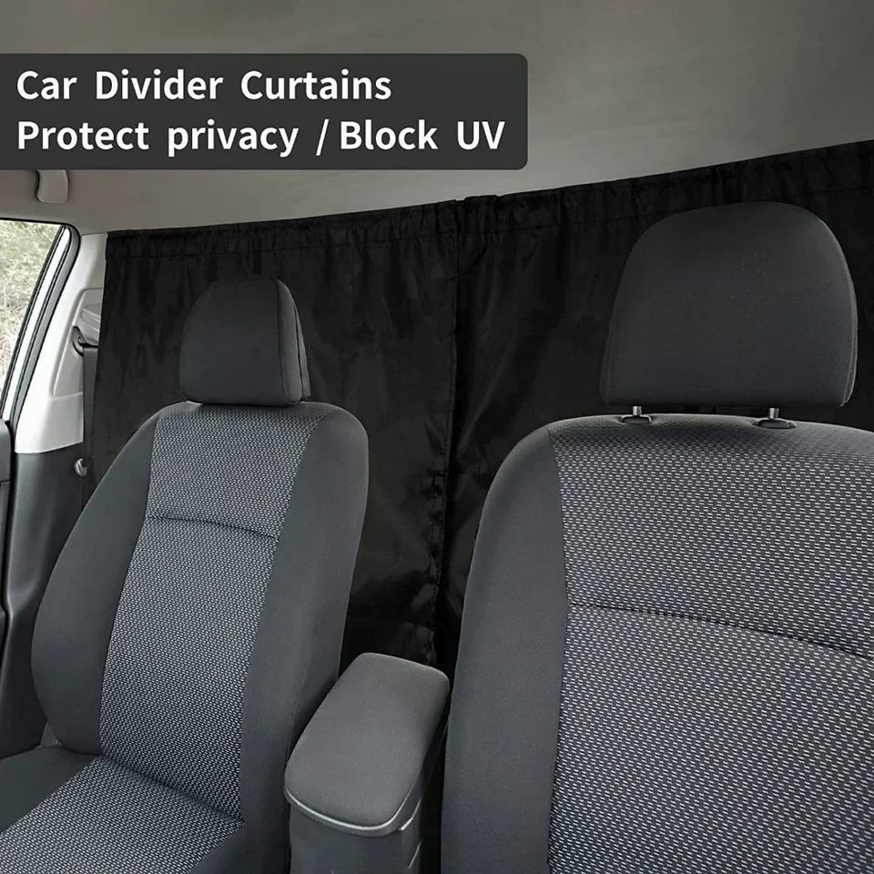 2Pcs/Set Car Sun Shade Privacy Curtain Taxi Commercial Vehicle Isolation Partition Protection Curtain Auto Accessories