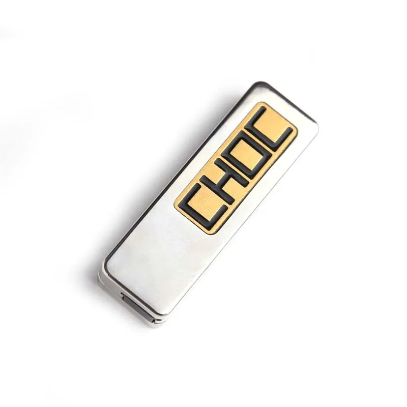 Chocolate EDC Fingertip Straight Push Metal Push Cards Decompression Desktop Toy Gift Office Desk Toys Stress Relief Toys