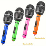 4pcs Inflatable Microphones 35cm/13.77 inch Random Color Microphone Toys Music Party Decoration Props Inflatable Instrument