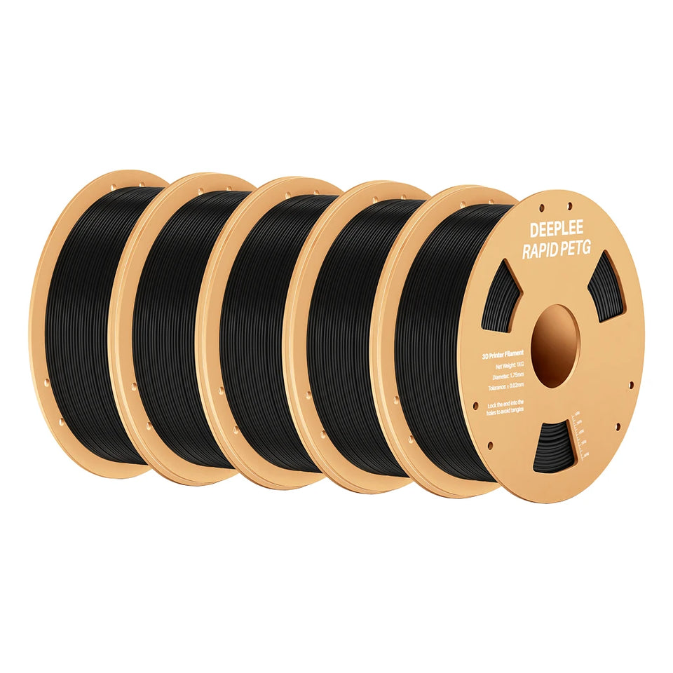 DEEPLEE Rapid PETG Filament 1.75mm 1KG 3d printing materials PETG Black Filament 1kg Fits for Most FDM 3D Printers DEEPLEE