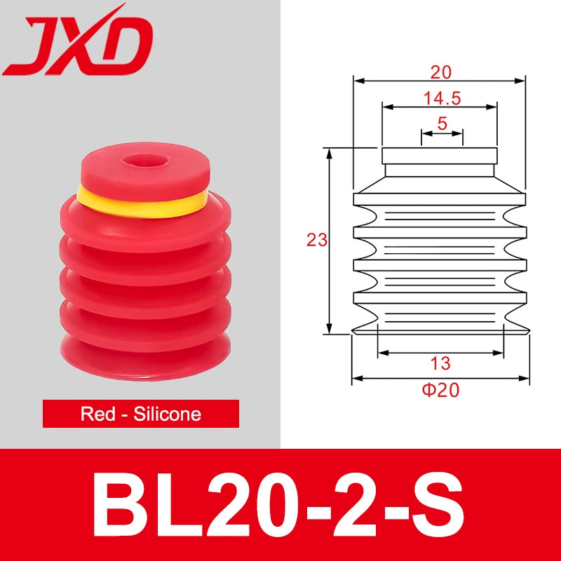 10PCS JXD PIAB Type BL20/30/40/50mm Vacuum Sucker 5-Layer Silicone Suction Cup for Irregular Soft Bag Packaging Robot Component