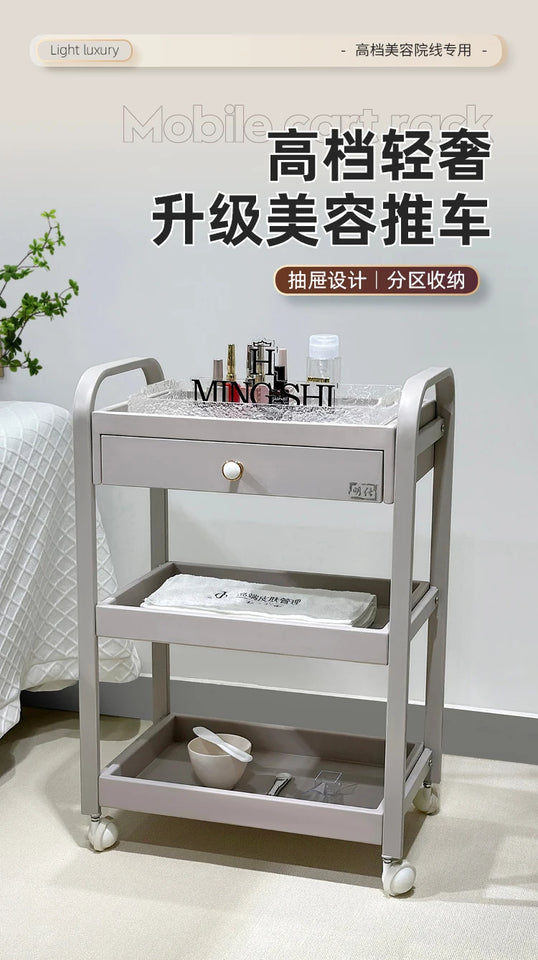 Organizer Rotating Salon Trolley Moving Modern Luxury Storage Trolley Cart Simple Tool Carritos Organizadores Salon Furniture