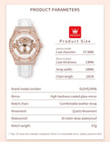 OLEVS 9996 Quartz Watch For Women Top Brand Fashion Woman Wristwatch Butterfly Luxury Waterproof Original Leather Dress Watches
