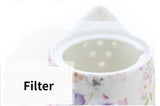 1200ML, real bone china water jug, porcelain water pitcher, carafe and glass set, ceramic tea pot, water jar for kitchen, coffee