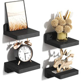 4PCS Floating Shelves For Wall Wood Shelf Display Ledges Room Decor Home Living Room Plant Flower Pot Tray Storage Garden Decora
