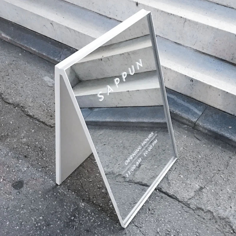 Outdoor photo mirror floor-to-ceiling clothing store display board door sign billboard mirror