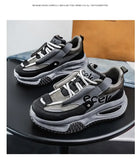 Chunky Sneaker Plus Size 45 46 47 48 Men Designer Sport Shoes Fashion Casual Leather Fabric Height Increased Flat Platform Shoes