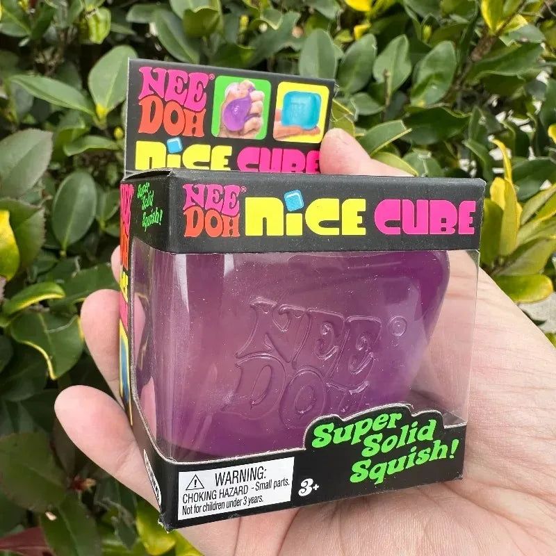 Nice Cube Stress Relief Toy | Super Solid Squish Sensory Fidget | Slow Rising Ice Cube Anxiety Relief