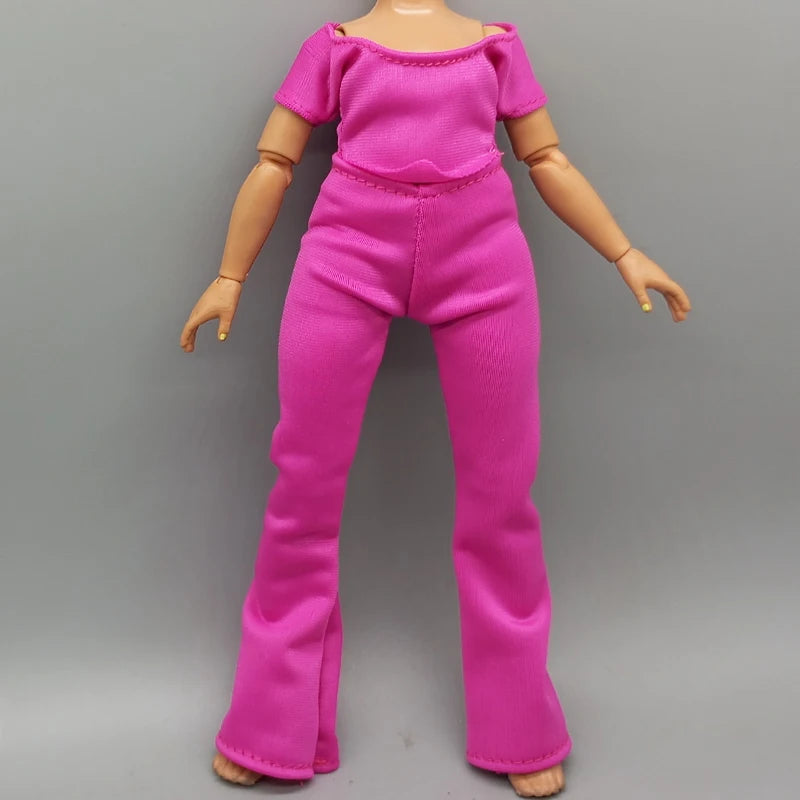 Kids Fancy 28CM 11In High School Doll Clothes Accessories DIY Clothing Trousers Yoga Set For Dolls Girls Birthday Gift