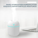 Portable Essential Oil Diffuser & Humidifier – 250ml USB-Powered Mute Mist Maker with Color-Changing Night Light (BPA-Free)
