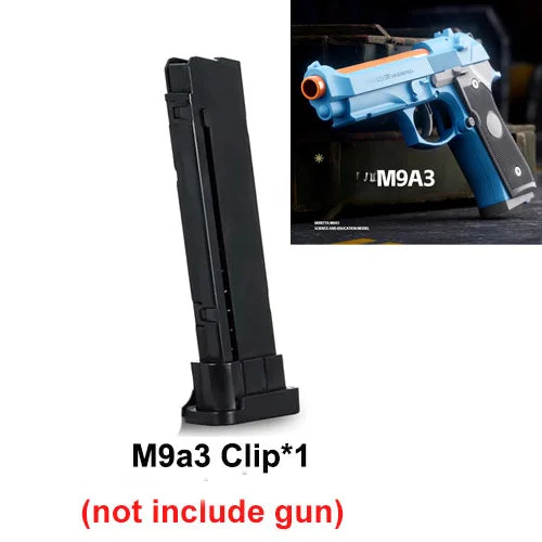 Sig17  M9a3 Toy Gun Throwing Shell Pistol With Target Laser Soft Bullet Airsoft Outdoor Sports CS Weapon for Children Gift