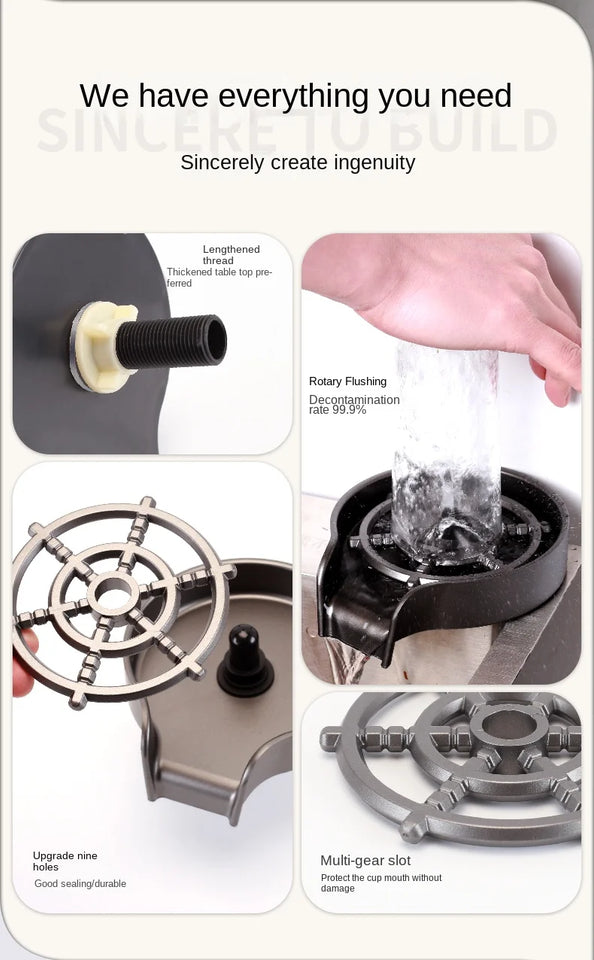 High Pressure Cup Washer, Kitchen Sink, Vegetable Sink, Bar Counter, Commercial Coffee and Milk Tea Shop, Automatic Cup Washer