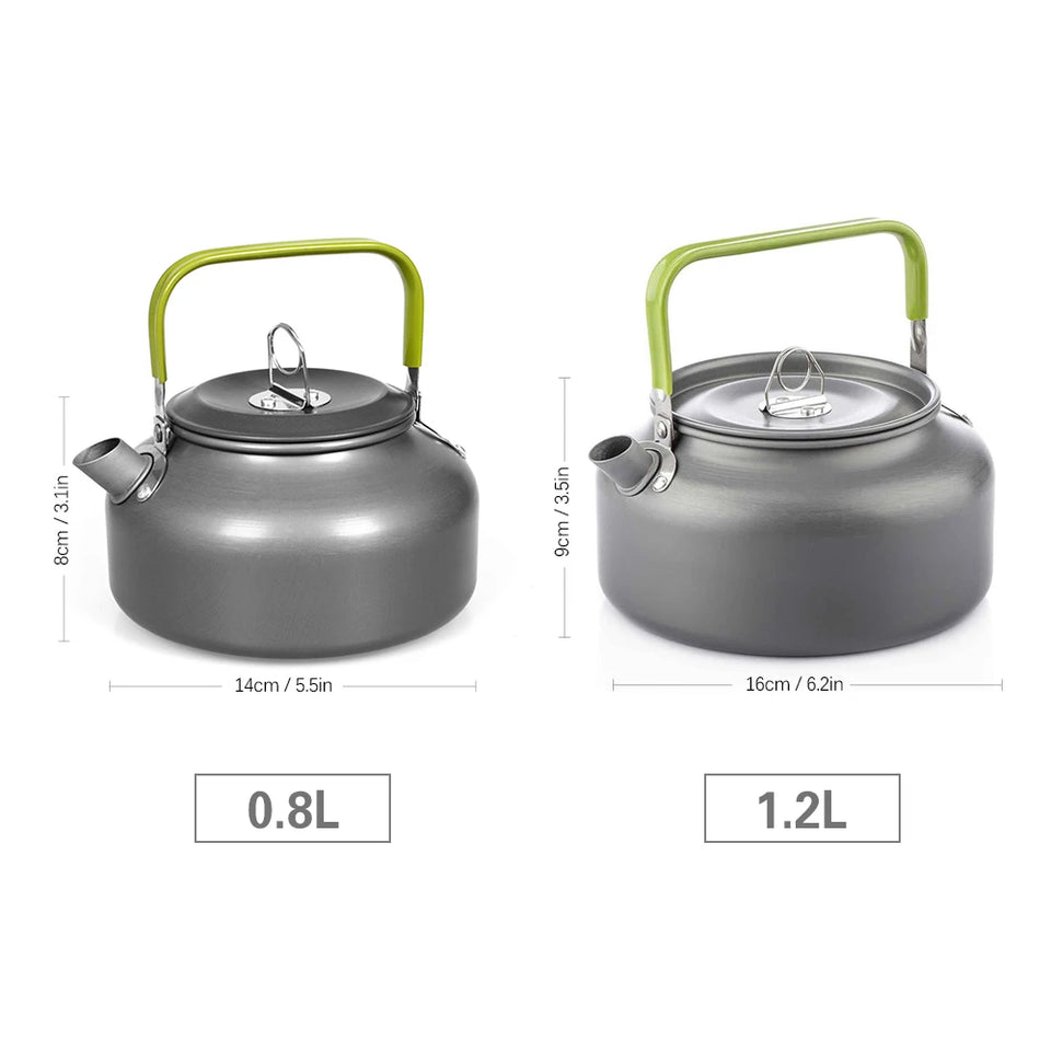 Portable Outdoor Water Kettle Water Pot Teapot Coffee Pot Indoor Aluminum Alloy Tea Kettle Outdoor Camping Hiking Picnic Pot