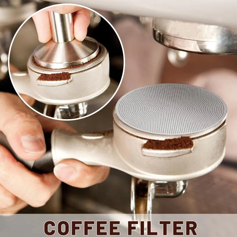 Coffee Filter Holder Stainless Steel Reusable Dripper Fine Mesh Cone Coffee Strainer Espresso Coffee Puck Screen Barista Tool
