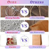 1-50PCS Clear Tote Waterproof Bag Reusable PVC Clear Shopping Bag Shoulder Handbag Environmentally Travel Storage Bag Shoes Bag