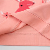 Jumping Meters 2-7T New Arrivals Girls Sweatshirts Bunny Applique Toddler Clothing Hooded Tops Autumn Spring Baby Costume