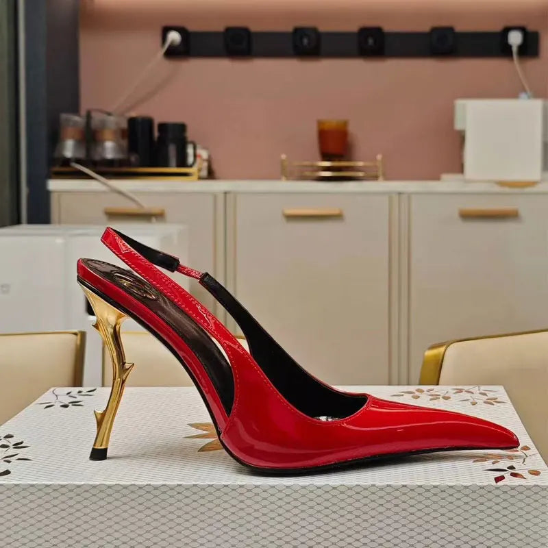 Summer high-heeled pointed women's sandals, European and American fashion runway parties, weddings, women's high heels