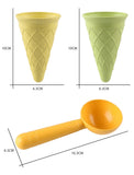 Children Play House Toy Beach Ice Cream Tube Digging Spoon Set Material of wheat straw  Ice Cream Cup Beach Toy