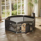 JHK Plastic Dog Playpen 6 Panel 24IN Expandable Durable Pet Fence for Medium Dogs Indoor Outdoor Folding Portable Puppy Playpen